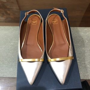 Marlon lowolt silver/ gold. Flats